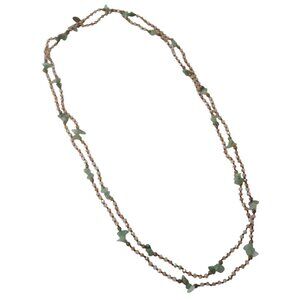 ZACASHA Glass beaded necklace pink & green